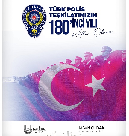 Vali Hasan Şıldak'ın 10 Nisan Polis Günü Mesajı